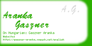 aranka gaszner business card